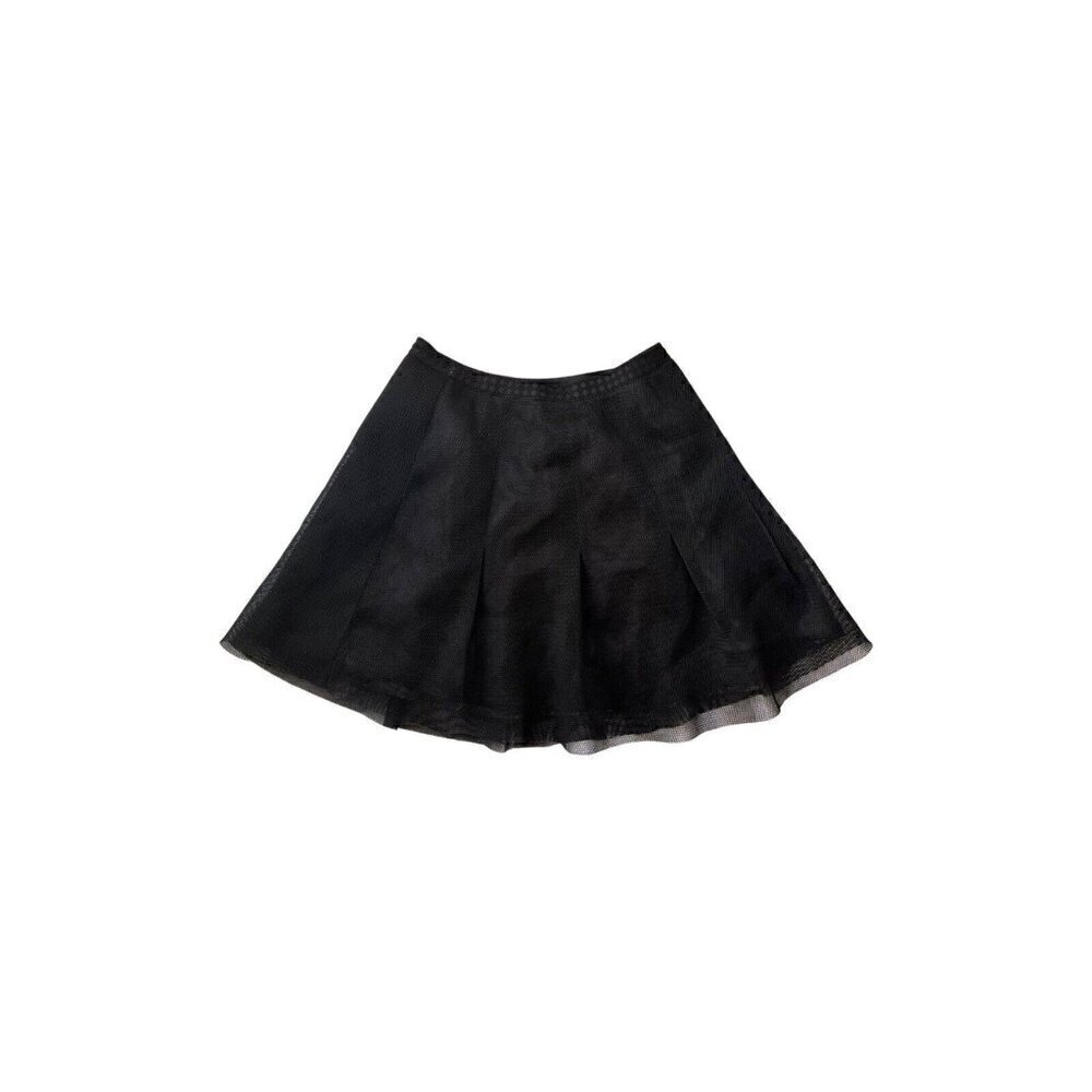 Nasty Gal Moon Black Womens Mesh She Bop A line Skirt Size S A33 - Picture 5 of 12